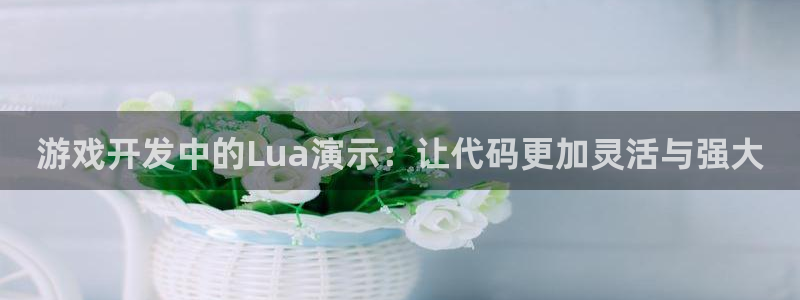 恒盛娱乐登录：游戏开发中的Lua演示：让代码更加灵活与强大