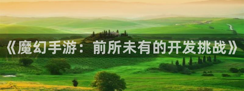 恒盛娱乐app：《魔幻手游：前所未有的开发挑战》
